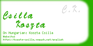 csilla koszta business card